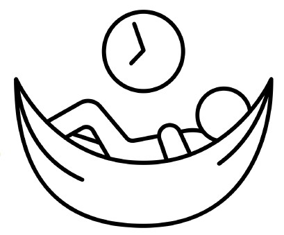 clipart of a person in a hammock